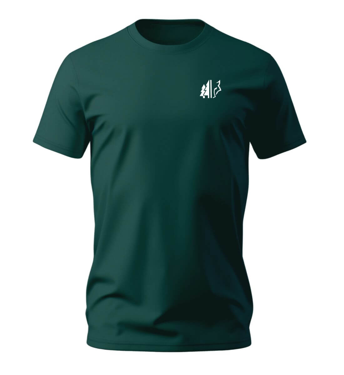 Wald Wolf | Herren Premium Organic T-Shirt (Stick) in Glazed Green von Rad&Rucksack