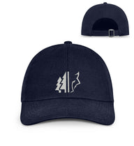 Wald Wolf Stick | Organic Herren Cap mit Stick in Oxford Navy von Rad&Rucksack