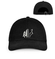 Wald Wolf Stick | Organic Herren Cap mit Stick in Schwarz von Rad&Rucksack