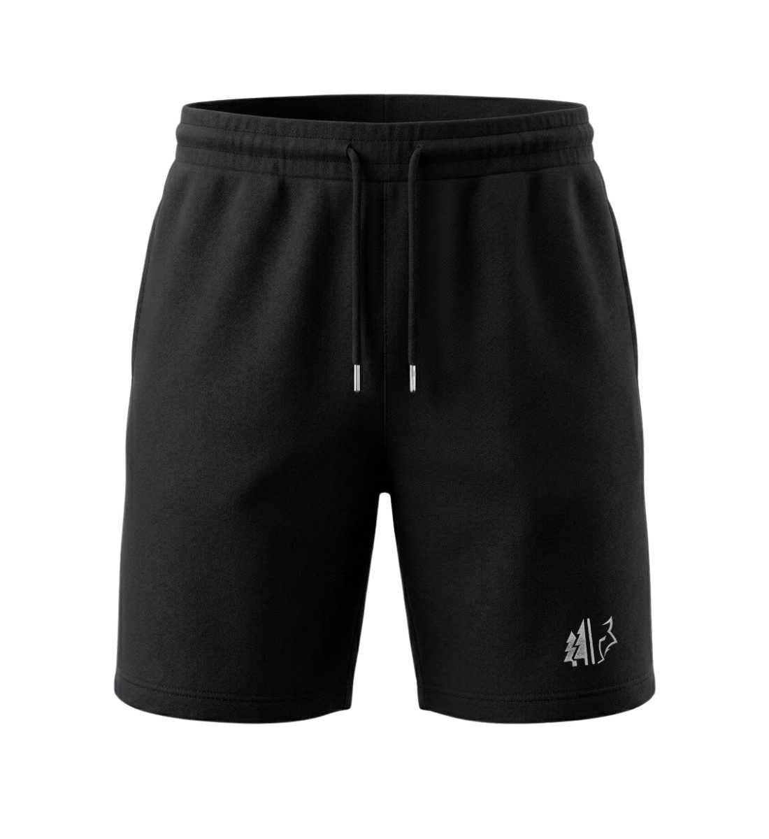 Wald Wolf Stick  |  Unisex Organic Shorts in Schwarz von Rad&Rucksack