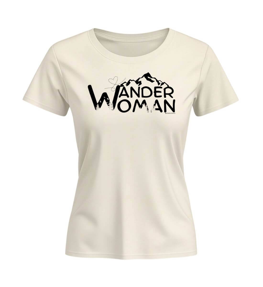 Wander Woman | Damen Premium Organic T-Shirt (Fitted) in Natural Raw von Rad&Rucksack