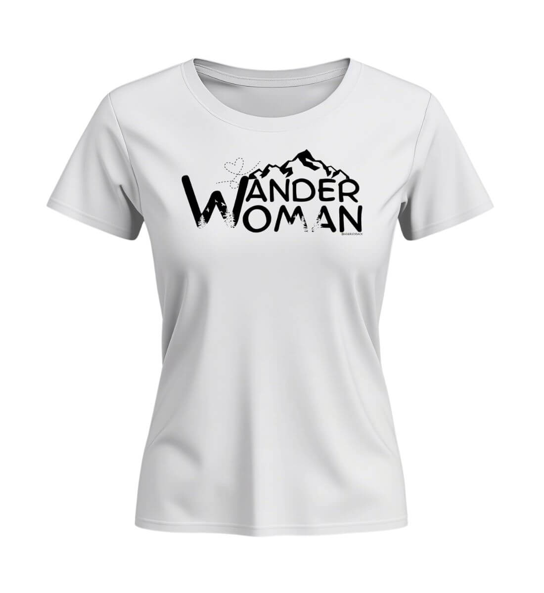 Wander Woman | Damen Premium Organic T-Shirt (Fitted) in White von Rad&Rucksack