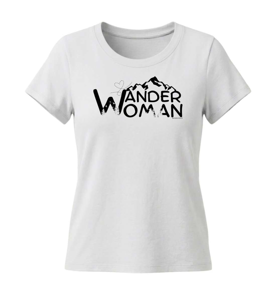Wander Woman | Damen Premium Organic T-Shirt (Fitted) in White von Rad&Rucksack
