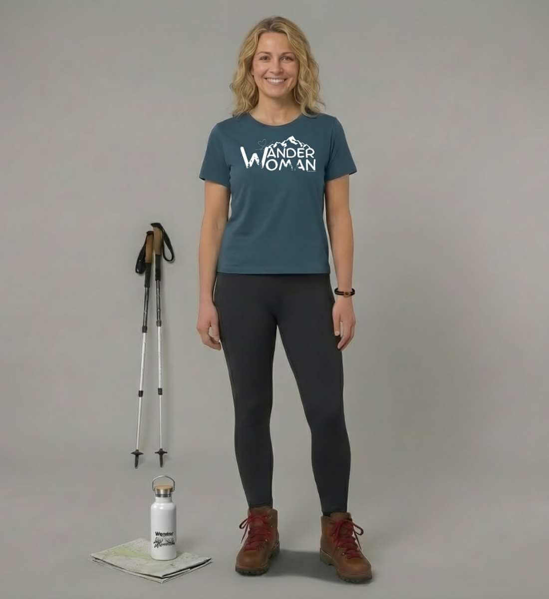 Wander Woman | Damen Premium Organic T-Shirt von Rad&Rucksack - Detailansicht