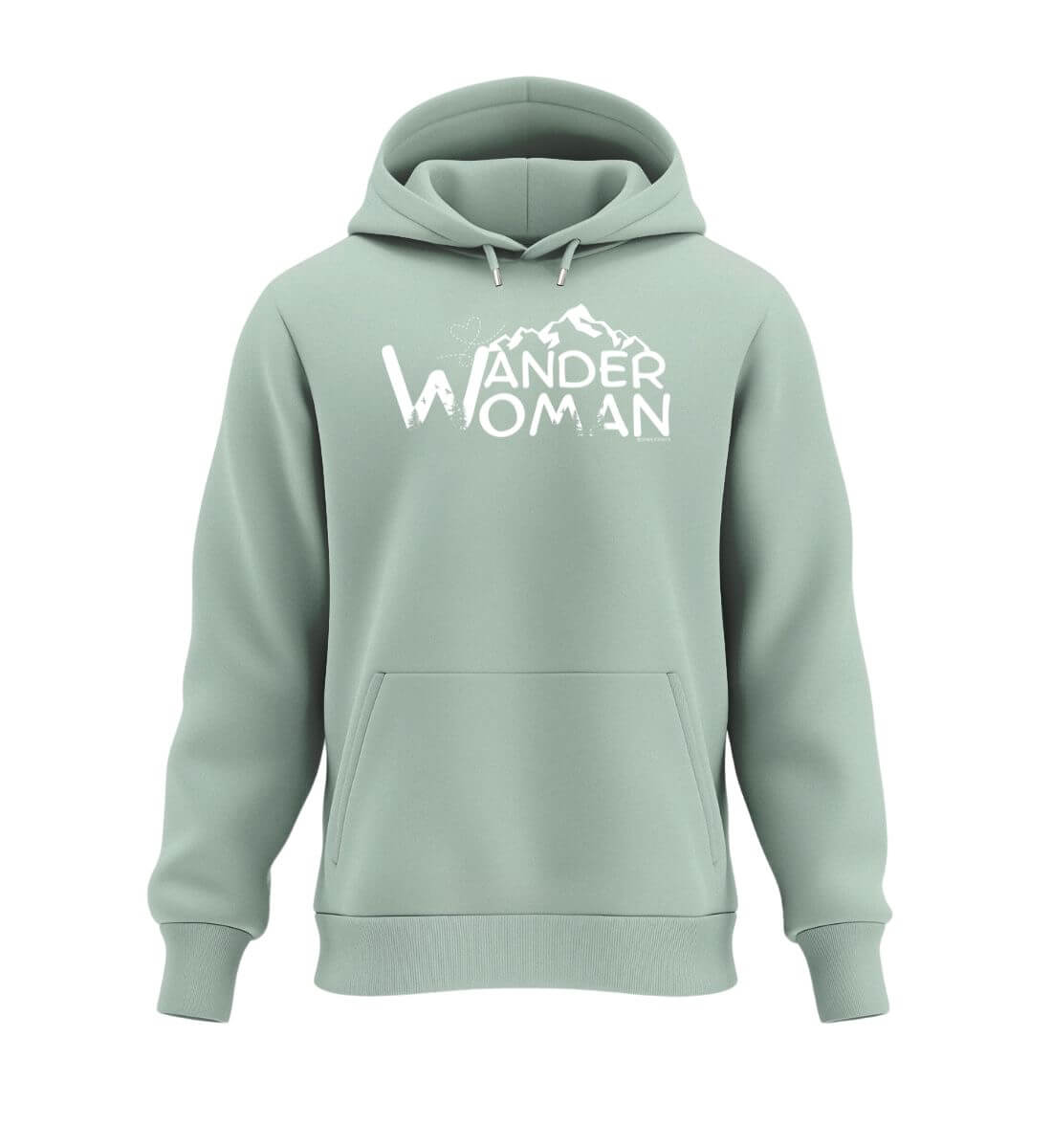 Wander Woman | Unisex Organic Hoodie in Aloe von Rad&Rucksack