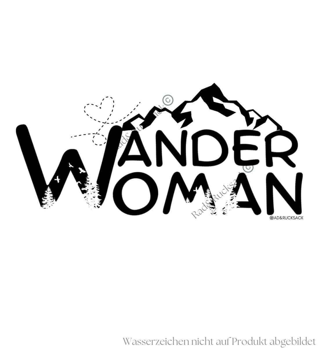 Wander Woman | Unisex Organic Hoodie von Rad&Rucksack - weitere Modelansicht 2