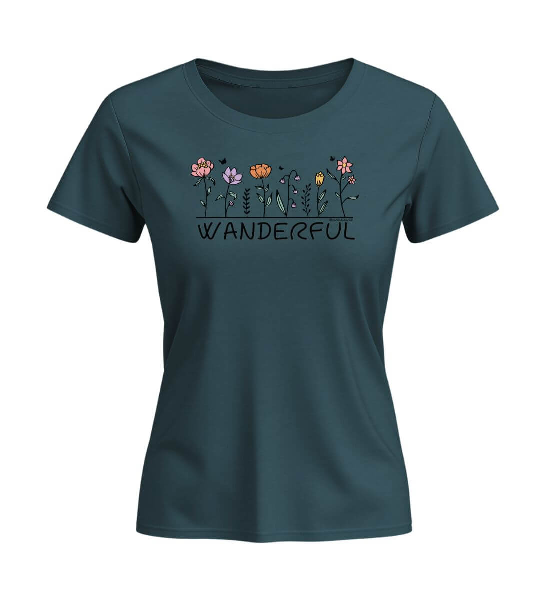 Wanderful | Damen Premium Organic T-Shirt (Fitted) in Stargazer von Rad&Rucksack