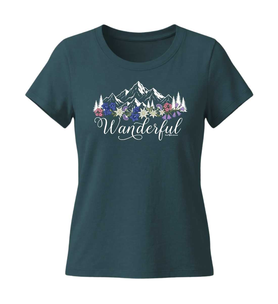 Wanderful | Damen Premium Organic T-Shirt (Fitted) in Stargazer von Rad&Rucksack