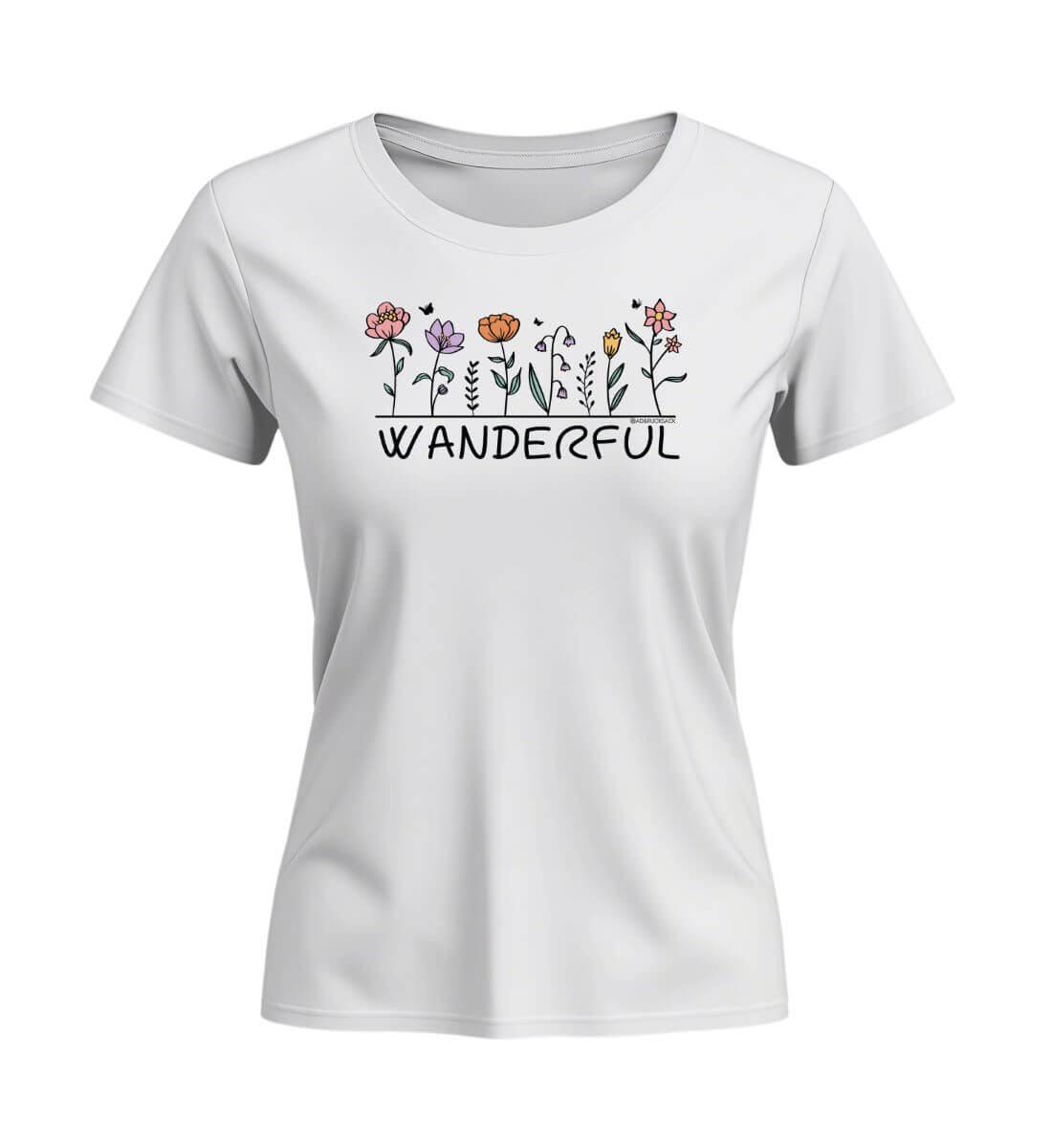 Wanderful | Damen Premium Organic T-Shirt (Fitted) in White von Rad&Rucksack