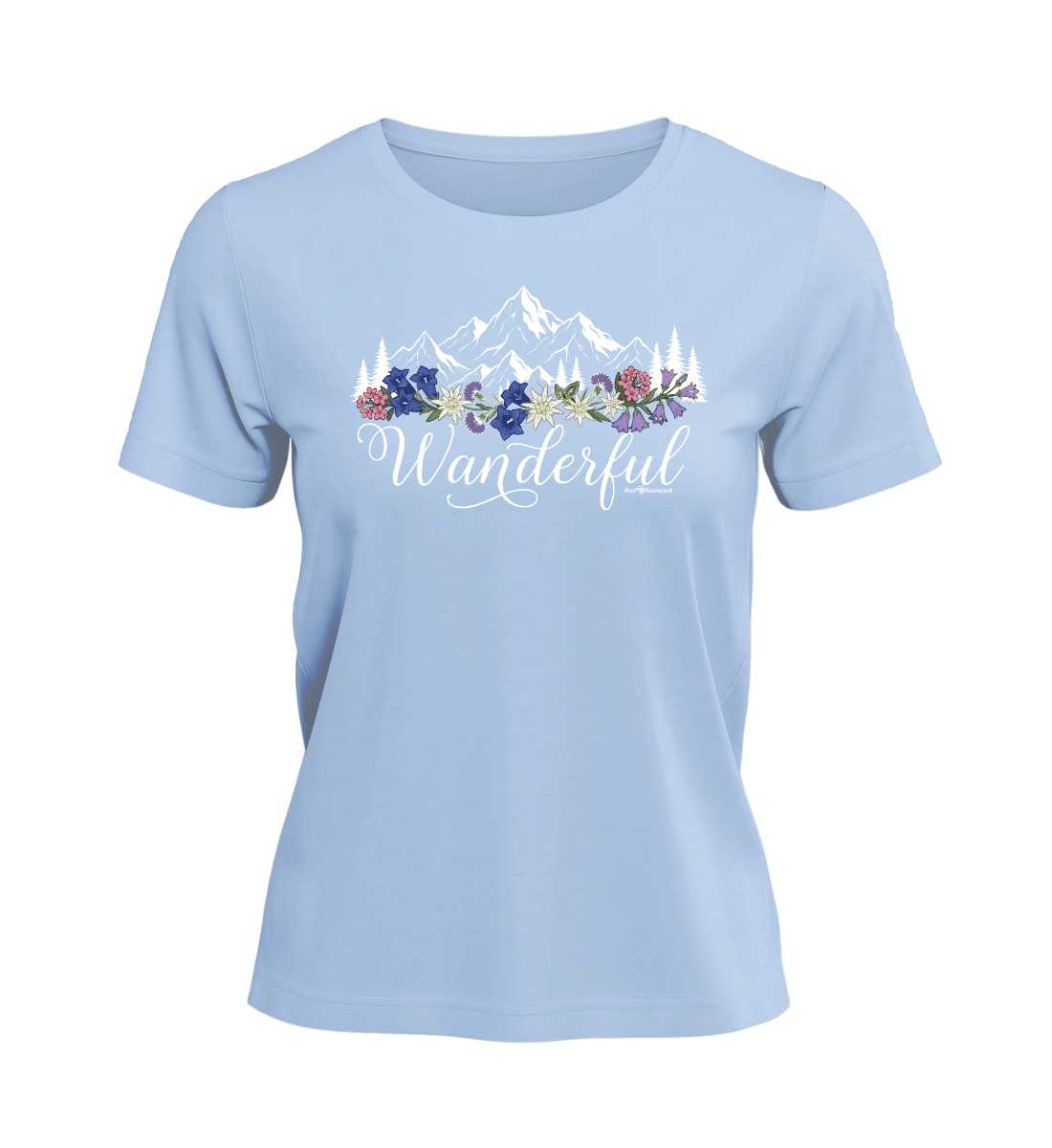 Wanderful | Damen Premium Organic T-Shirt in Blue Soul von Rad&Rucksack