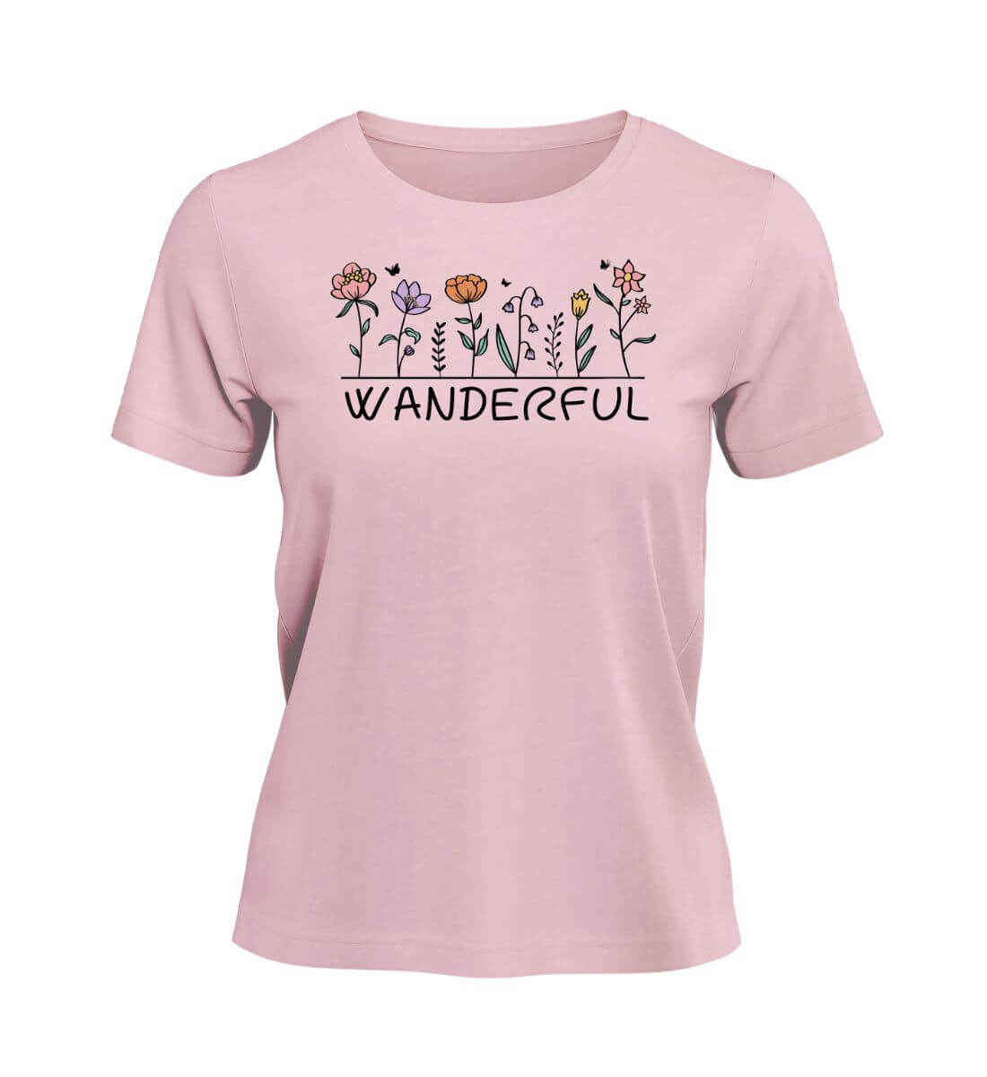 Wanderful | Damen Premium Organic T-Shirt in Cotton Pink von Rad&Rucksack