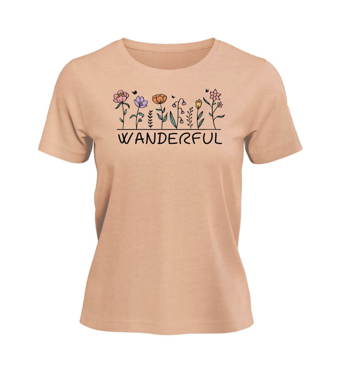 Wanderful | Damen Premium Organic T-Shirt in Fraiche Peche von Rad&Rucksack