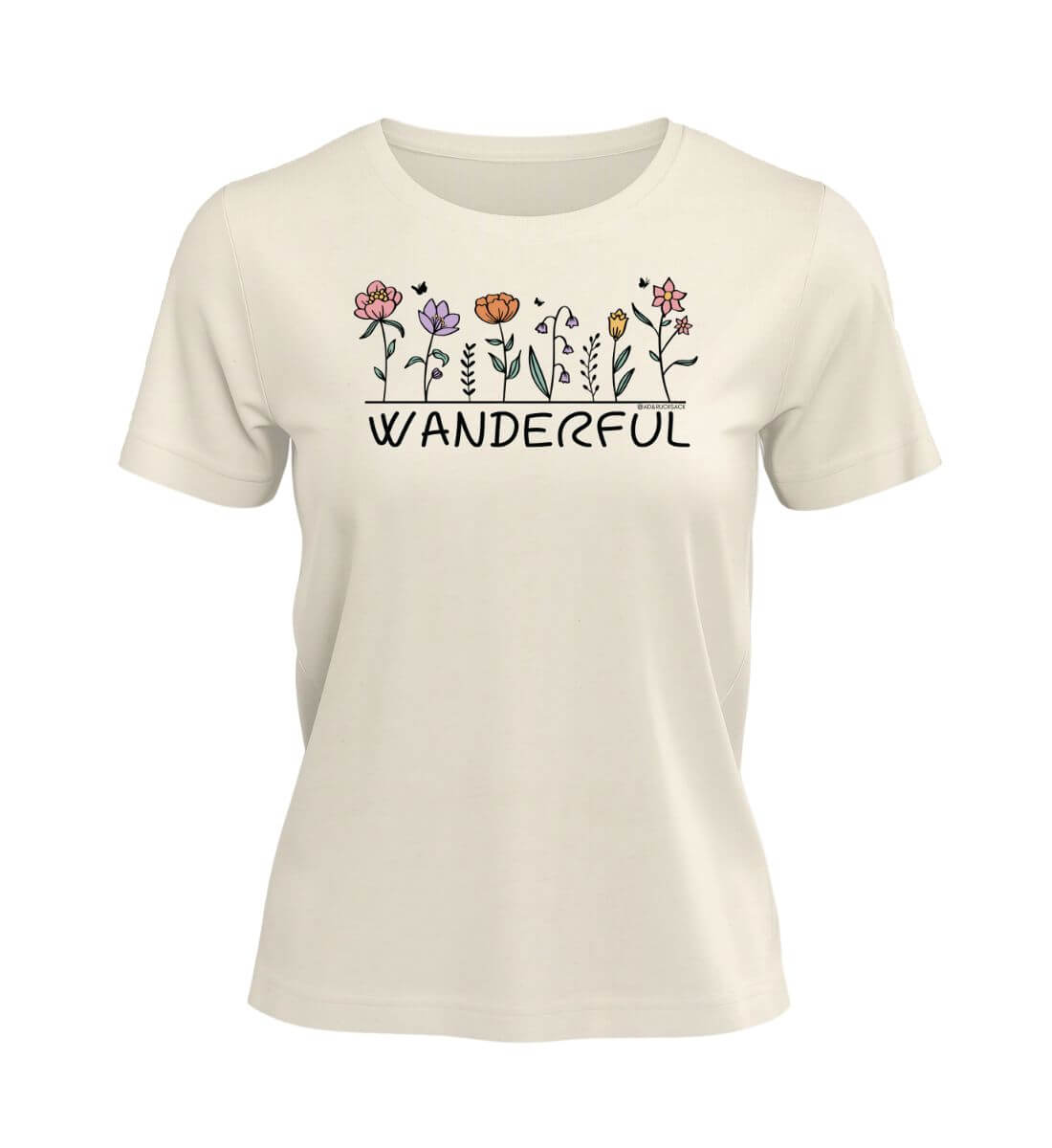 Wanderful | Damen Premium Organic T-Shirt in Natural Raw von Rad&Rucksack