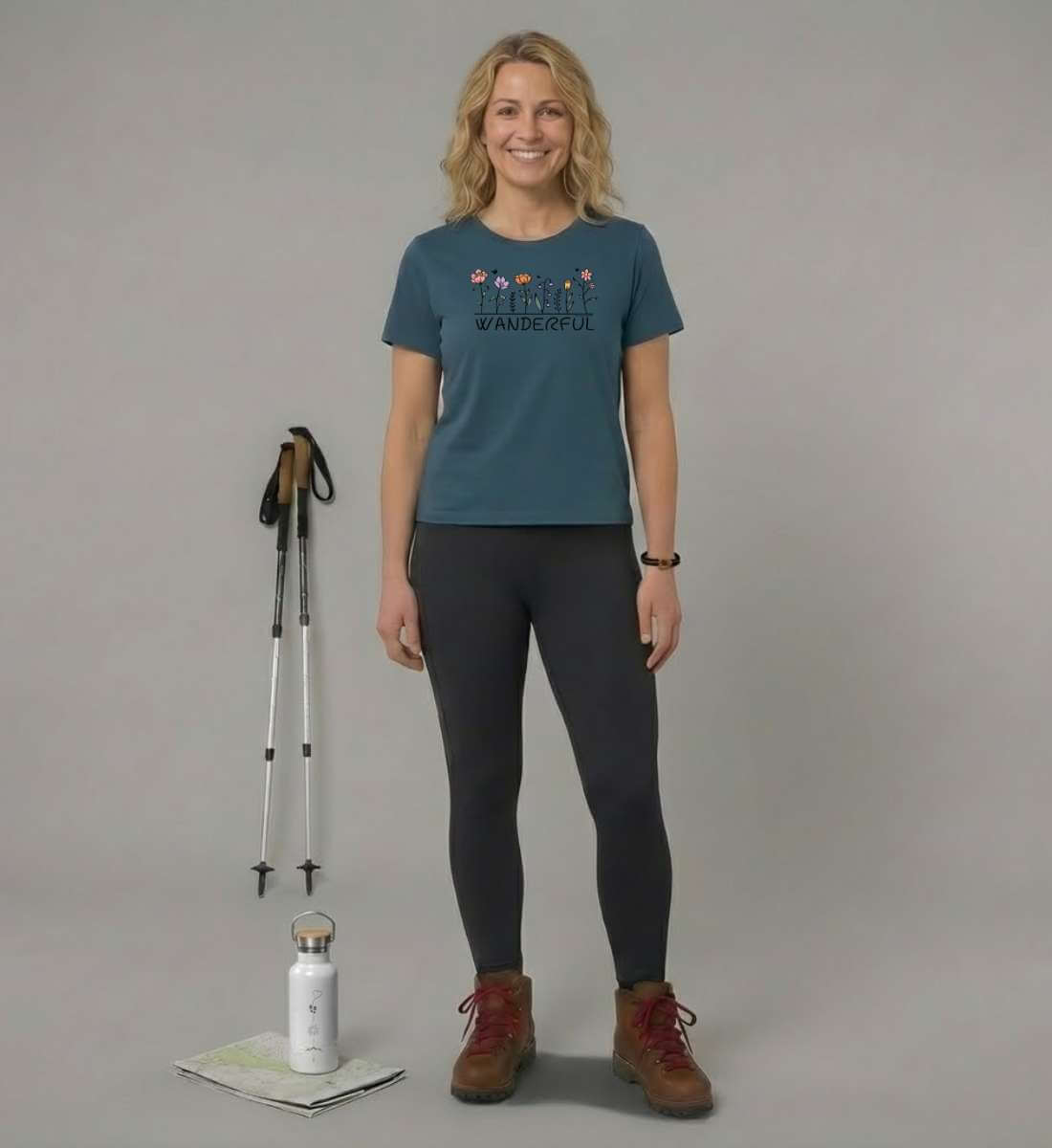 Wanderful | Damen Premium Organic T-Shirt von Rad&Rucksack - Detailansicht