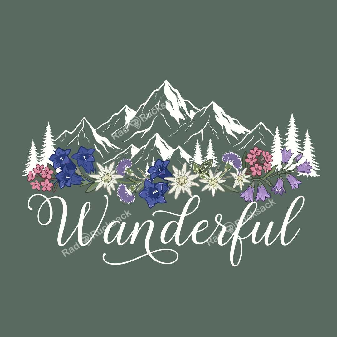 Wanderful | Damen Premium Organic T-Shirt von Rad&Rucksack - Detailansicht