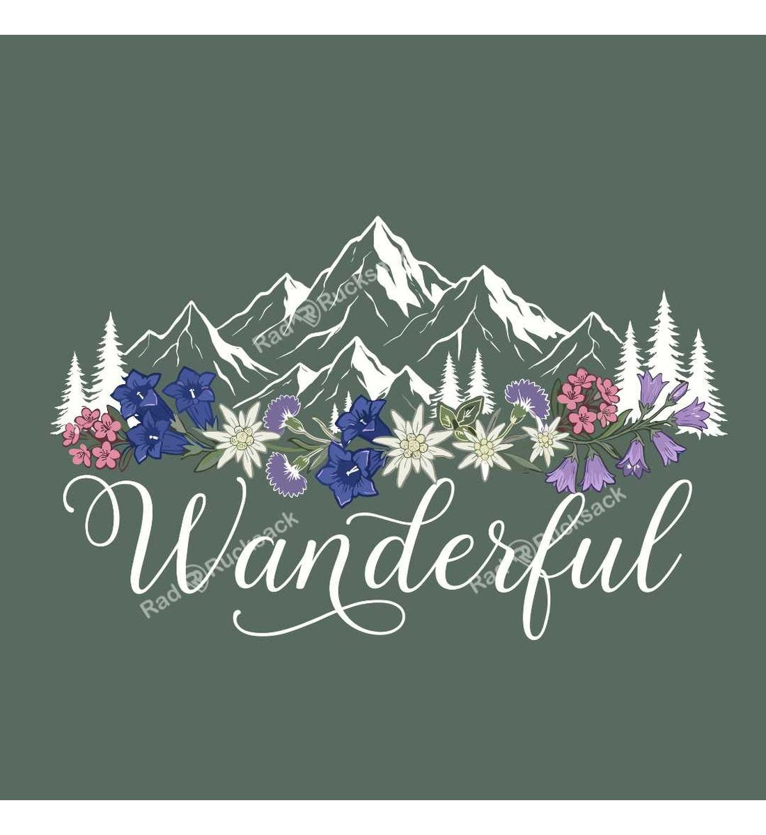 Wanderful | Damen Premium Organic T-Shirt von Rad&Rucksack - Detailansicht