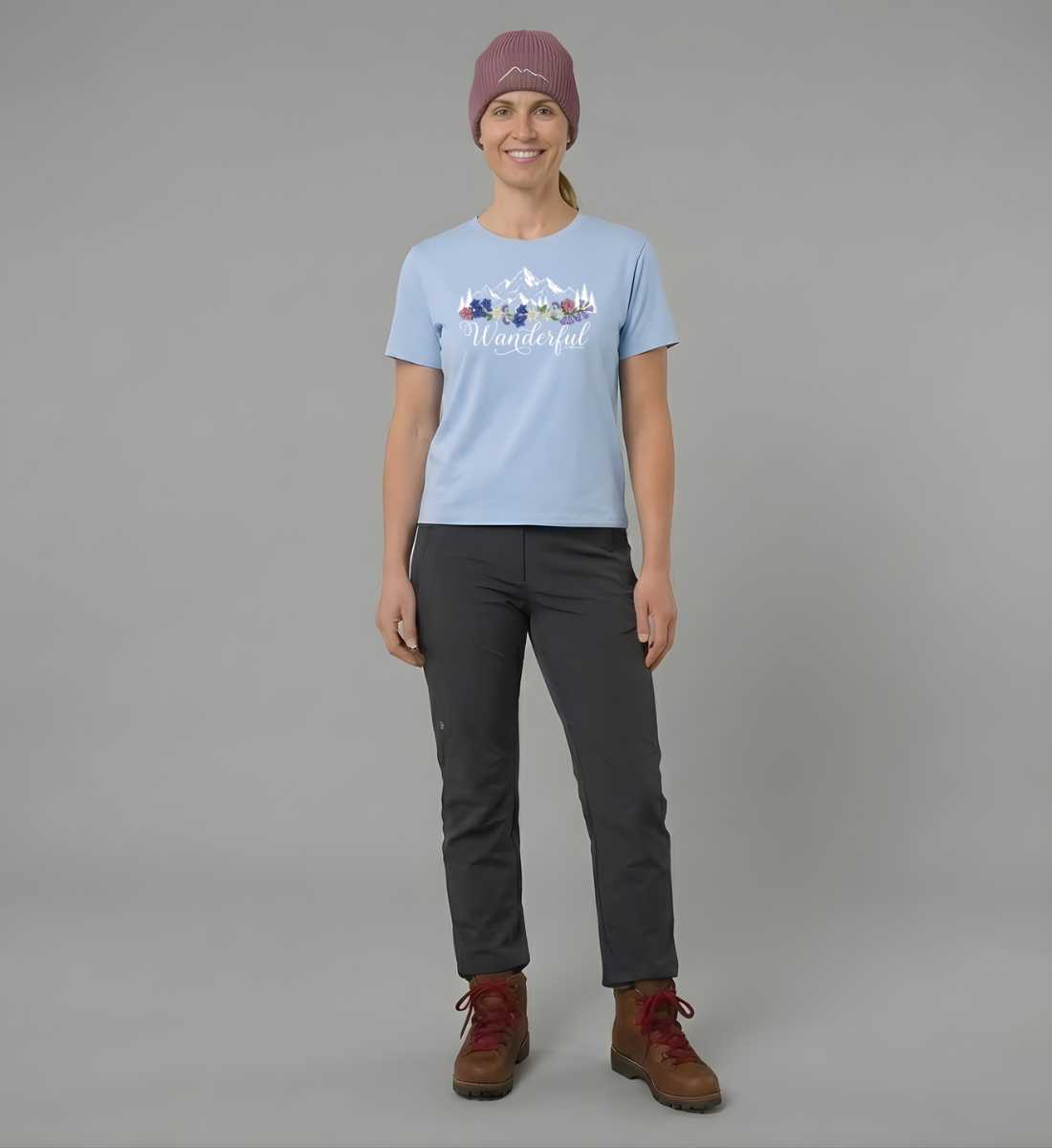 Wanderful | Damen Premium Organic T-Shirt von Rad&Rucksack - weitere Modelansicht 2