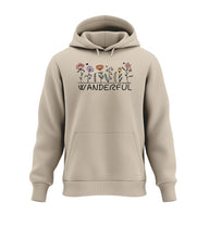 Wanderful | Unisex Organic Hoodie in Desert Dust von Rad&Rucksack
