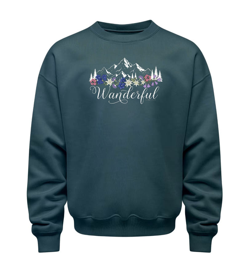 Wanderful | Unisex Organic Pullover in Stargazer von Rad&Rucksack
