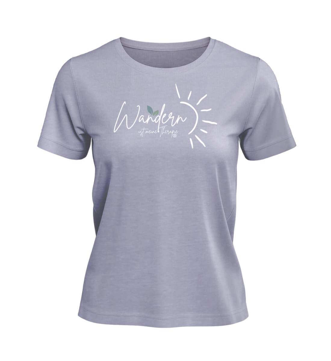 Wandern ist meine Therapie | Damen Premium Organic T-Shirt in Lavender von Rad&Rucksack