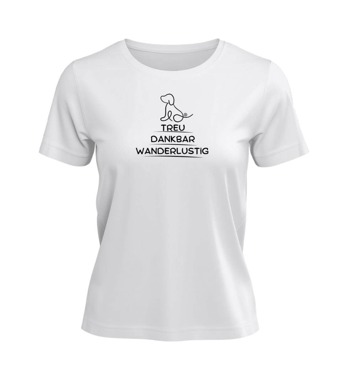 Wandern mit Hund | Damen Premium Organic T-Shirt in White von Rad&Rucksack