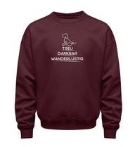 Wandern mit Hund | Unisex Organic Pullover in Burgundy von Rad&Rucksack