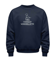 Wandern mit Hund | Unisex Organic Pullover in French Navy von Rad&Rucksack
