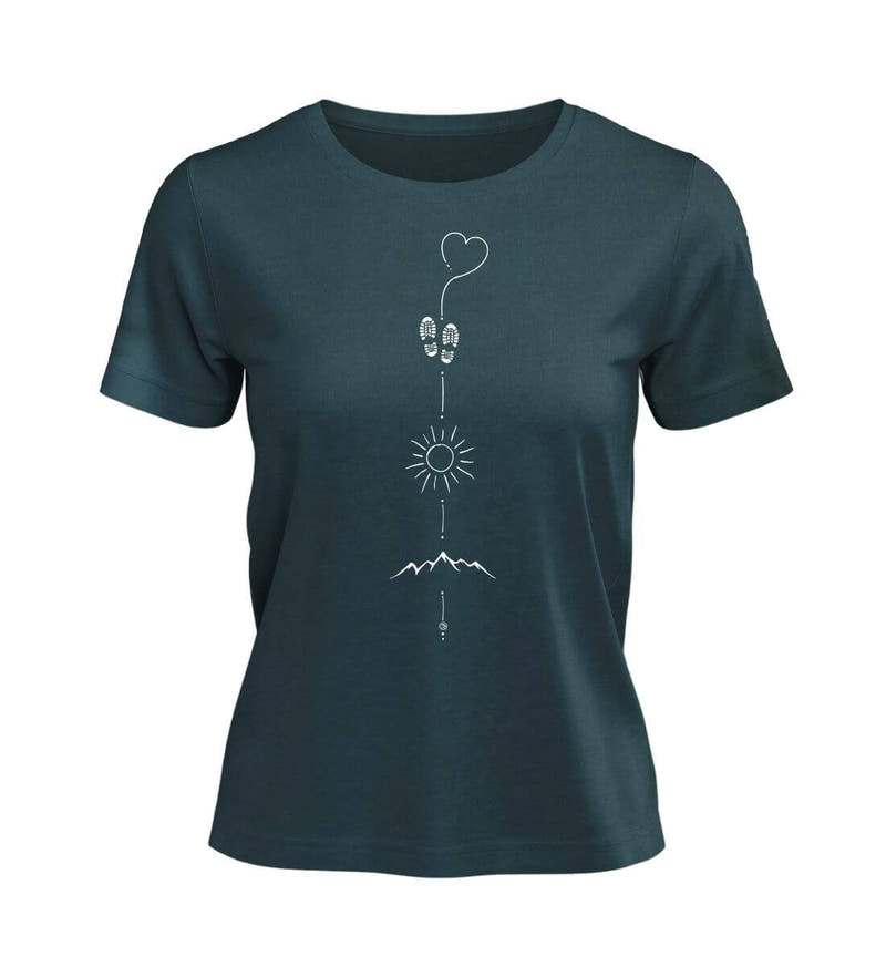 Wandern Sonne Berg | Damen Premium Organic T-Shirt in Stargazer von Rad&Rucksack