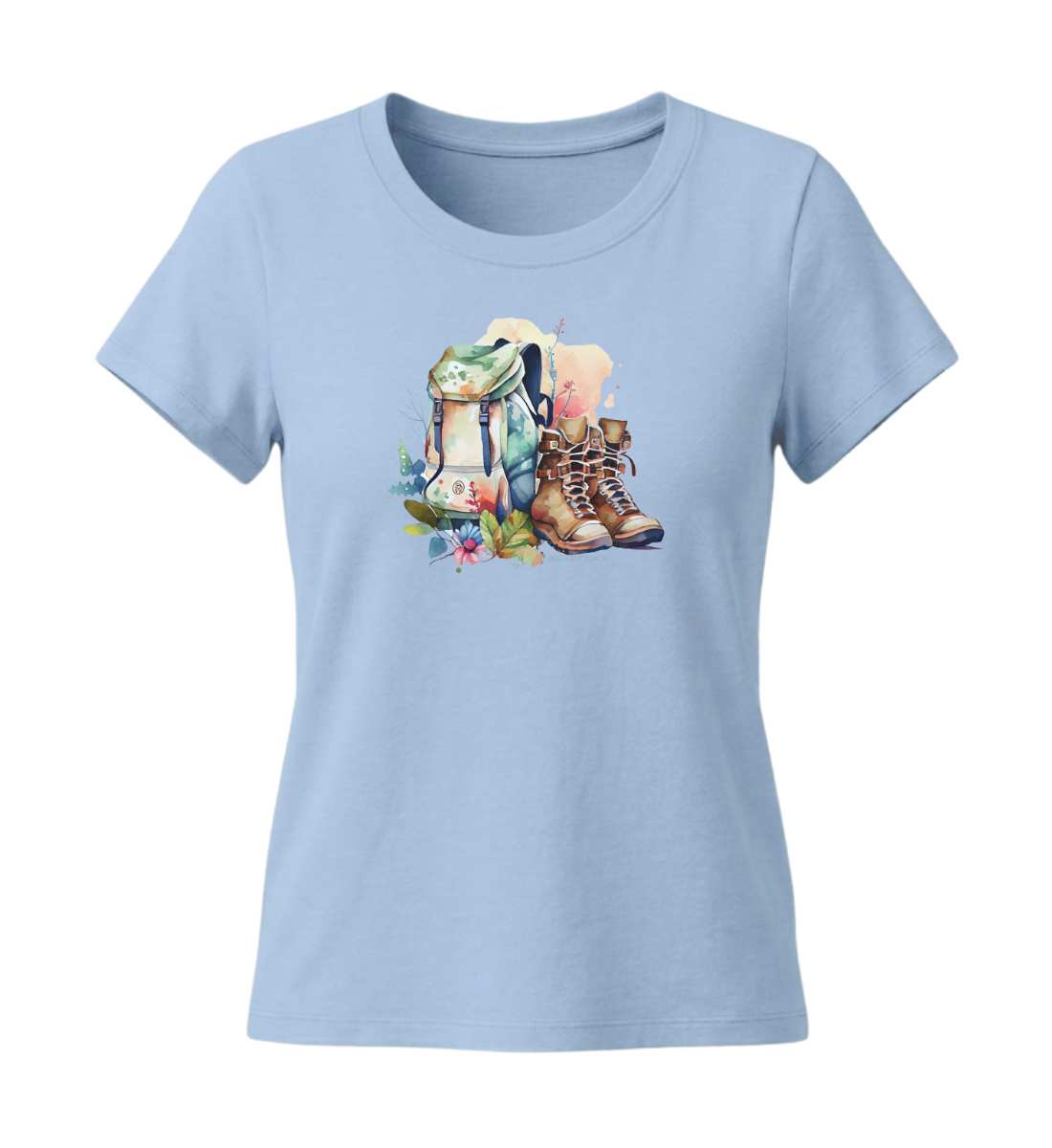 Wanderrucksack | Damen Premium Organic T-Shirt (Fitted) in Blue Soul von Rad&Rucksack