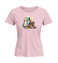 Wanderrucksack | Damen Premium Organic T-Shirt (Fitted) in Cotton Pink von Rad&Rucksack
