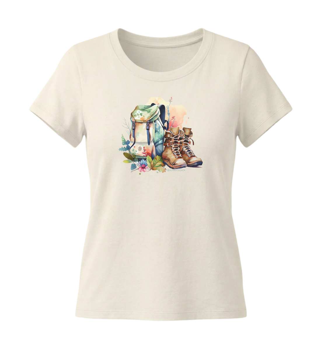 Wanderrucksack | Damen Premium Organic T-Shirt (Fitted) in Natural Raw von Rad&Rucksack