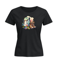 Wanderrucksack | Damen Premium Organic T-Shirt (Fitted) in Schwarz von Rad&Rucksack
