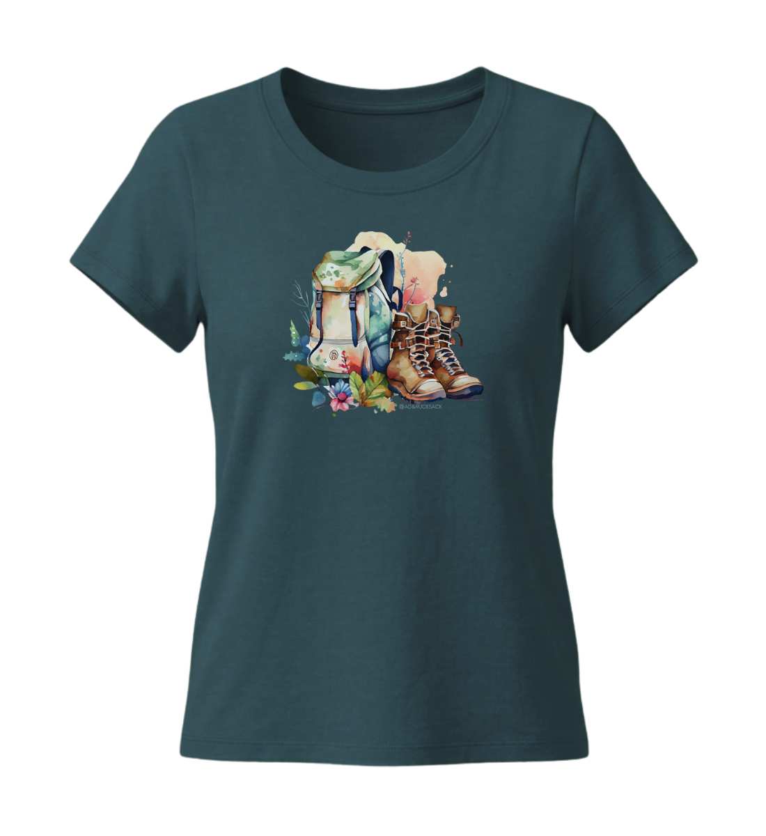 Wanderrucksack | Damen Premium Organic T-Shirt (Fitted) in Stargazer von Rad&Rucksack