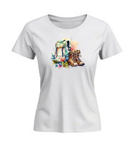 Wanderrucksack | Damen Premium Organic T-Shirt (Fitted) in White von Rad&Rucksack