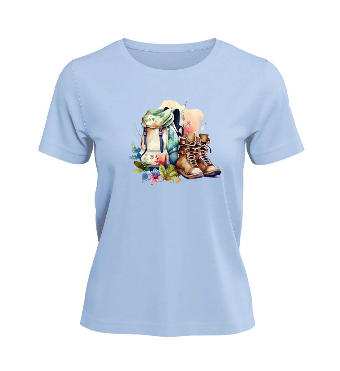 Wanderrucksack | Damen Premium Organic T-Shirt in Blue Soul von Rad&Rucksack