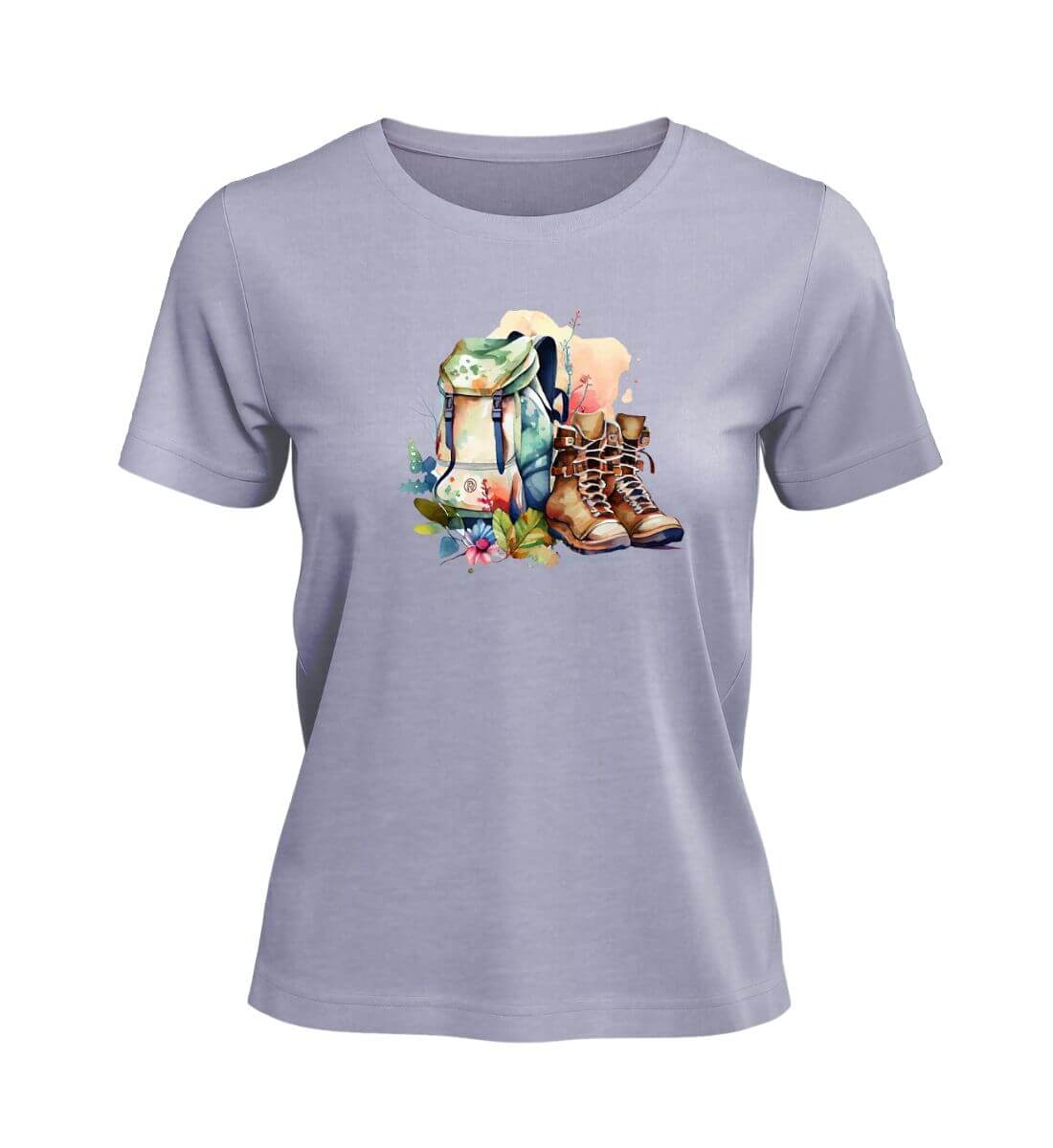 Wanderrucksack | Damen Premium Organic T-Shirt in Lavender von Rad&Rucksack