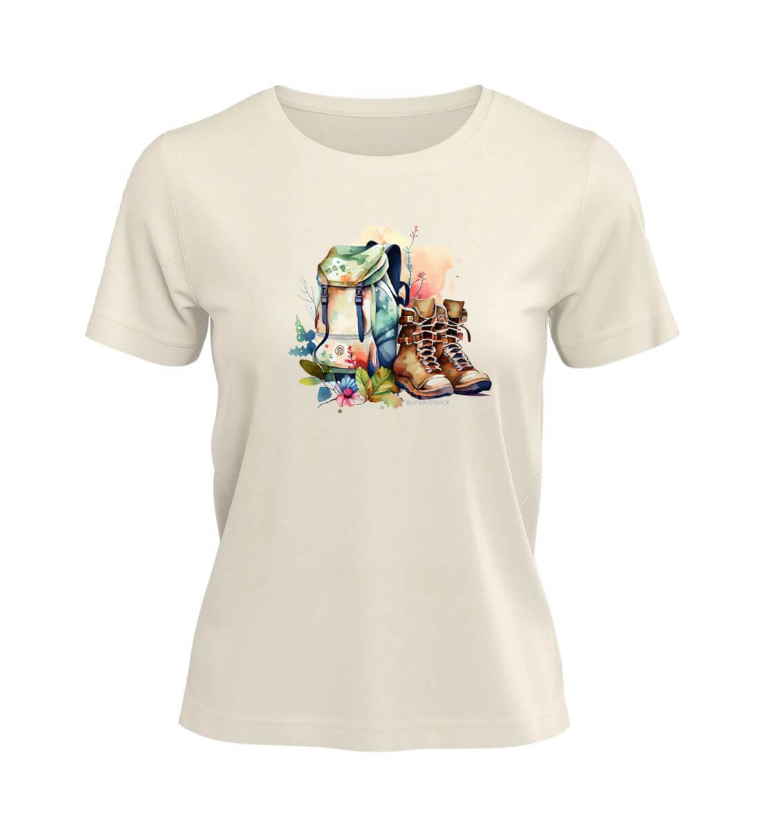 Wanderrucksack | Damen Premium Organic T-Shirt in Natural Raw von Rad&Rucksack