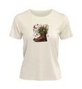 Wanderschuh-Blumen | Damen Premium Organic T-Shirt