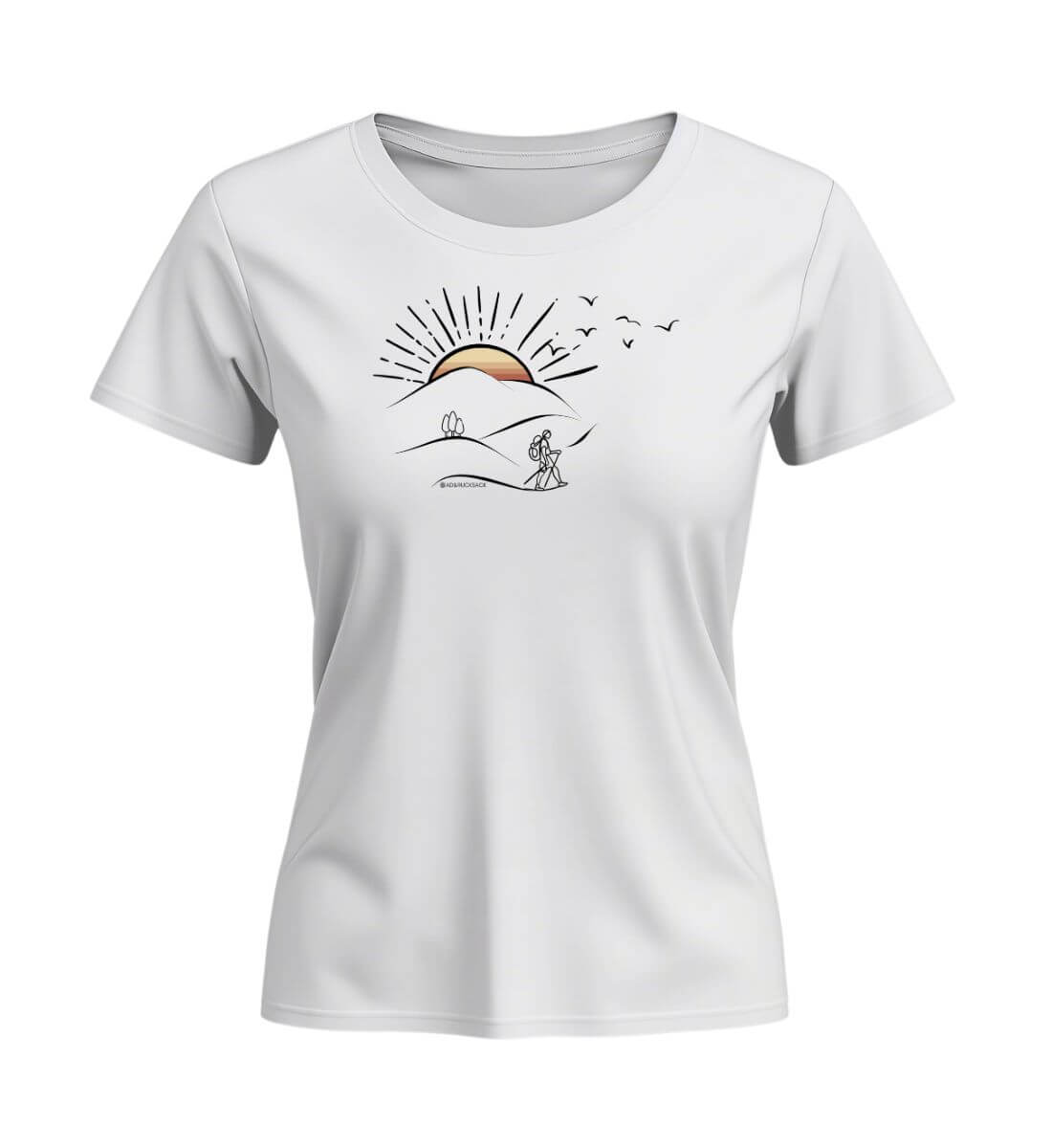 Wanderungen | Damen Premium Organic T-Shirt (Fitted) in White von Rad&Rucksack