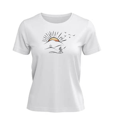 Wanderungen T-Shirt Damen Weiß (White) – Produktbild (100% Bio-Baumwolle) von Rad&Rucksack