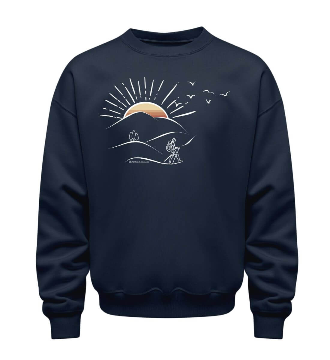 Wanderungen | Unisex Organic Pullover in French Navy von Rad&Rucksack