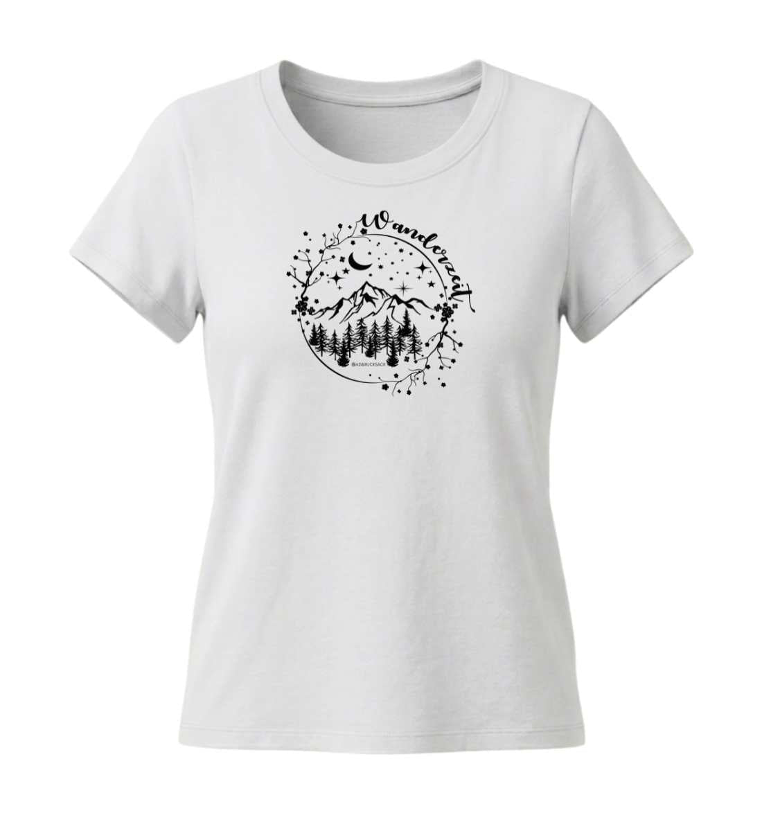 Wanderzeit | Damen Premium Organic T-Shirt (Fitted) in White von Rad&Rucksack