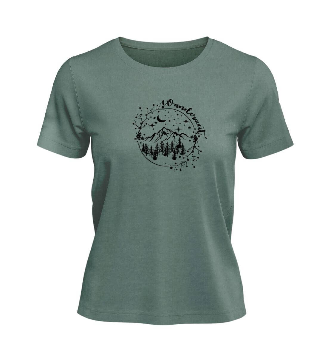 Wanderzeit | Damen Premium Organic T-Shirt in Green Bay von Rad&Rucksack