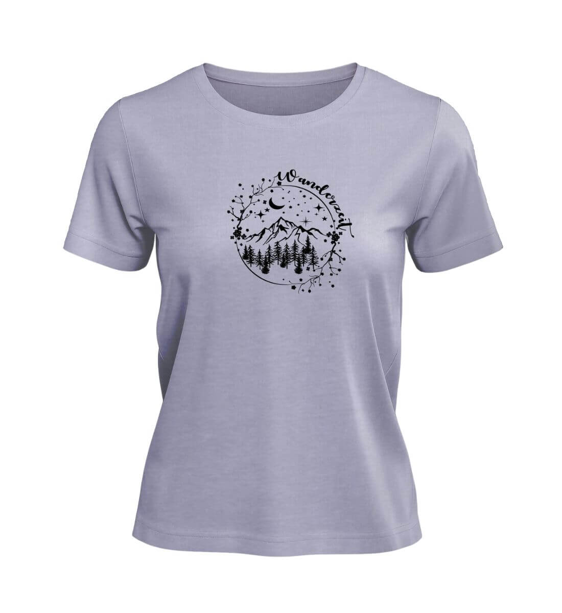 Wanderzeit | Damen Premium Organic T-Shirt in Lavender von Rad&Rucksack
