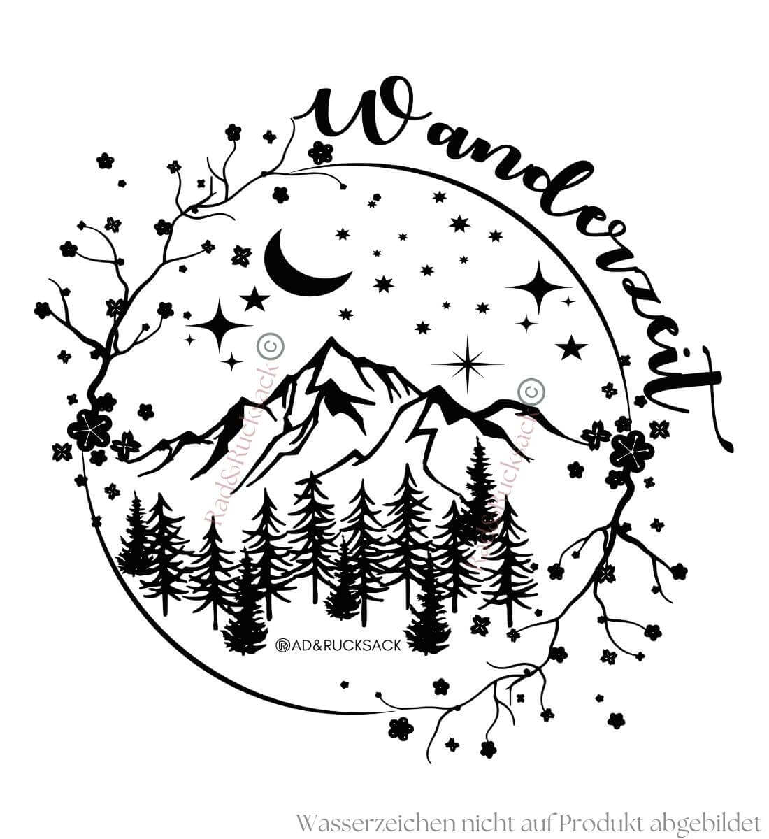 Wanderzeit | Damen Premium Organic T-Shirt von Rad&Rucksack - weitere Modelansicht 2