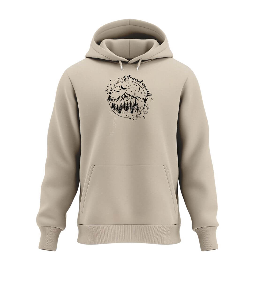 Wanderzeit | Unisex Organic Hoodie in Desert Dust von Rad&Rucksack