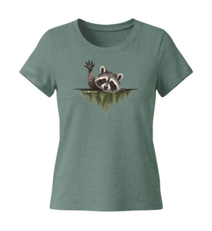 Waschbär Hallo | Damen Premium Organic T-Shirt (Fitted)