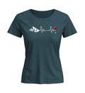 Wein Berg Herzschlag | Damen Premium Organic T-Shirt (Fitted)