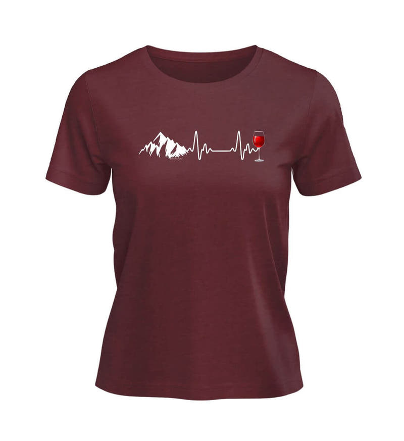 Wein Berg Herzschlag | Damen Premium Organic T-Shirt von Rad&Rucksack