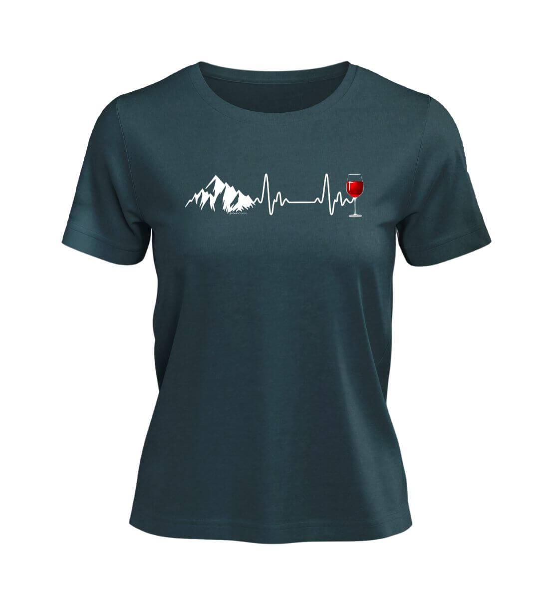 Wein Berg Herzschlag | Damen Premium Organic T-Shirt von Rad&Rucksack